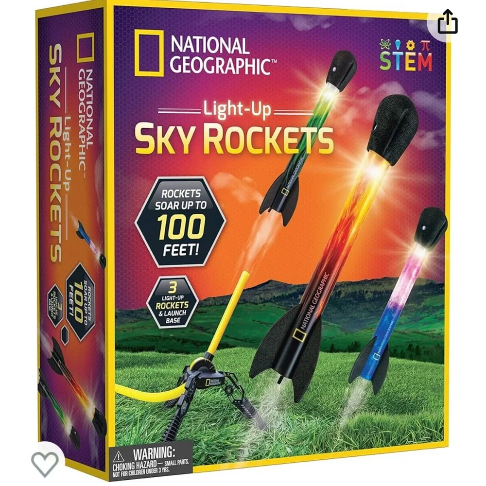 NATIONAL GEOGRAPHIC Air Rocket Toy & refill kit  NWT